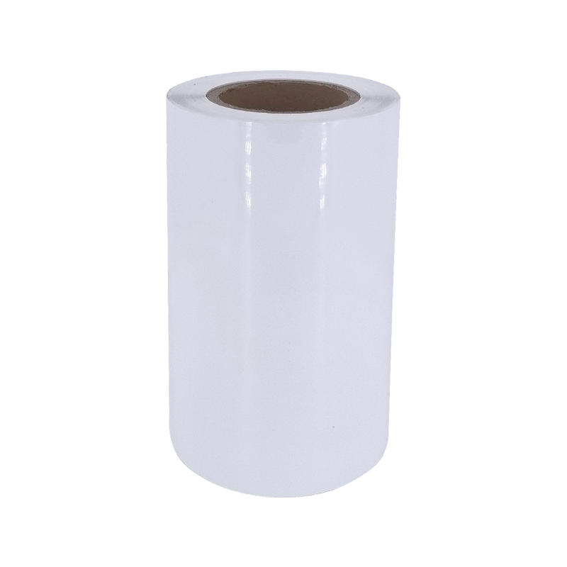 25 um žiarivo biela samolepiaca papierová nálepka s PET filmom na pneumatiky 