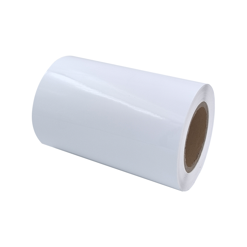 25 um žiarivo biela samolepiaca papierová nálepka s PET filmom na pneumatiky 