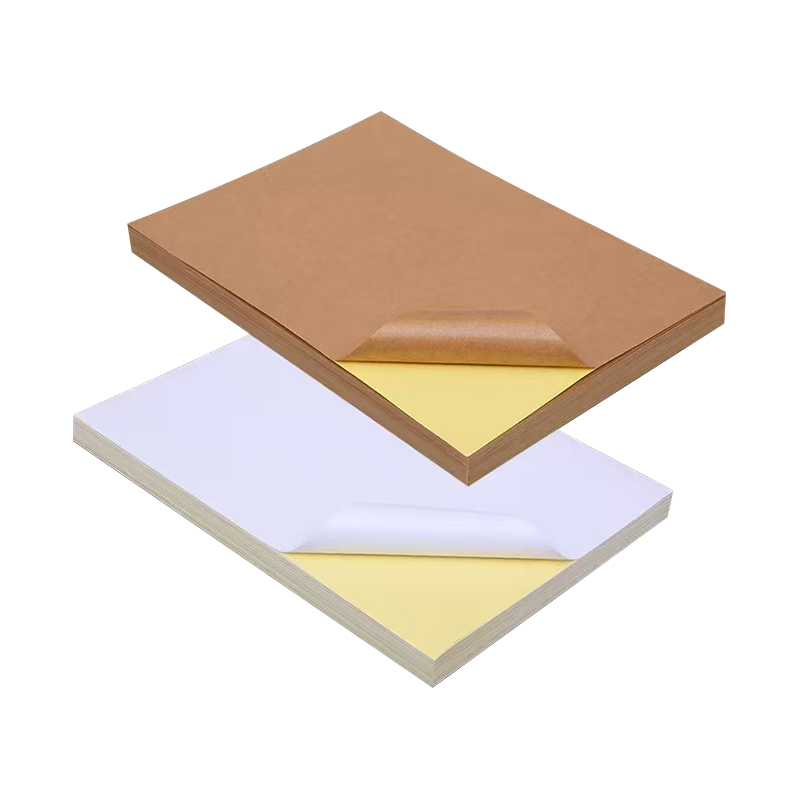 Samolepiaci sulfátový papier s gramážou 85 g/m2 s akrylovým lepidlom a žltou podšívkou